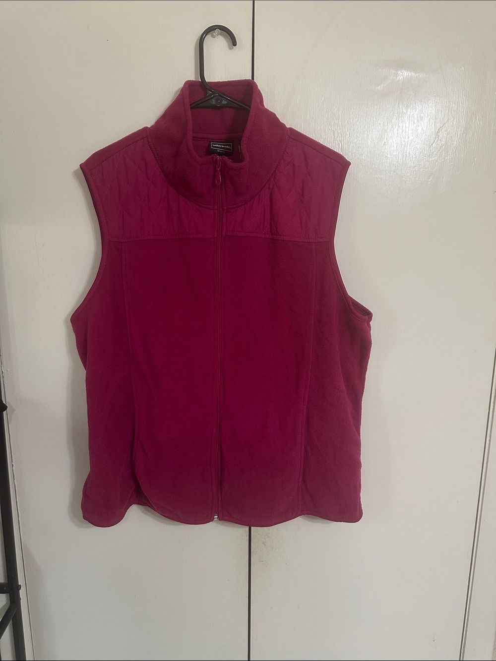 Bobbie Brooks Magenta Sleeveless Fleece Vest
